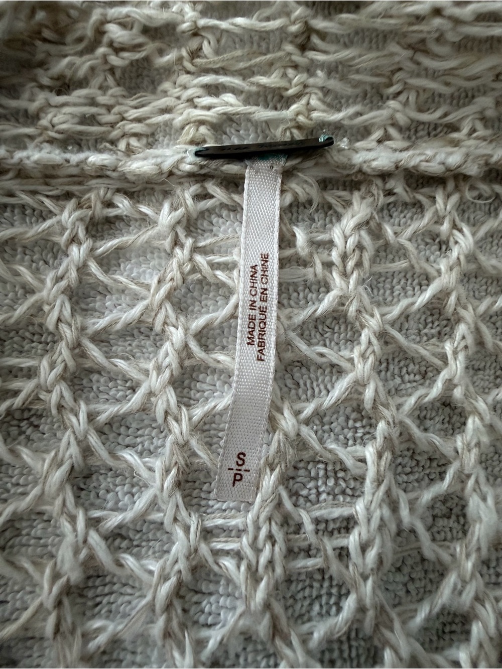 Free People Open Knit Cream Sweater